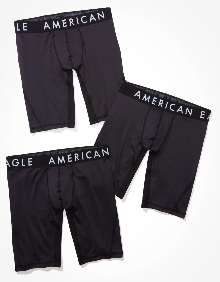 Underwear * | Aeo Solid 9 Flex Boxer Brief 3-Pack