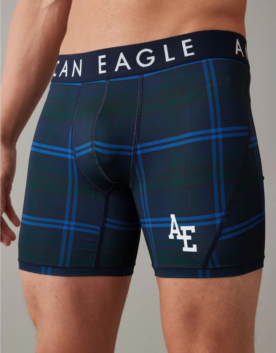 Underwear * | Aeo Plaid 6 Flex Boxer Brief