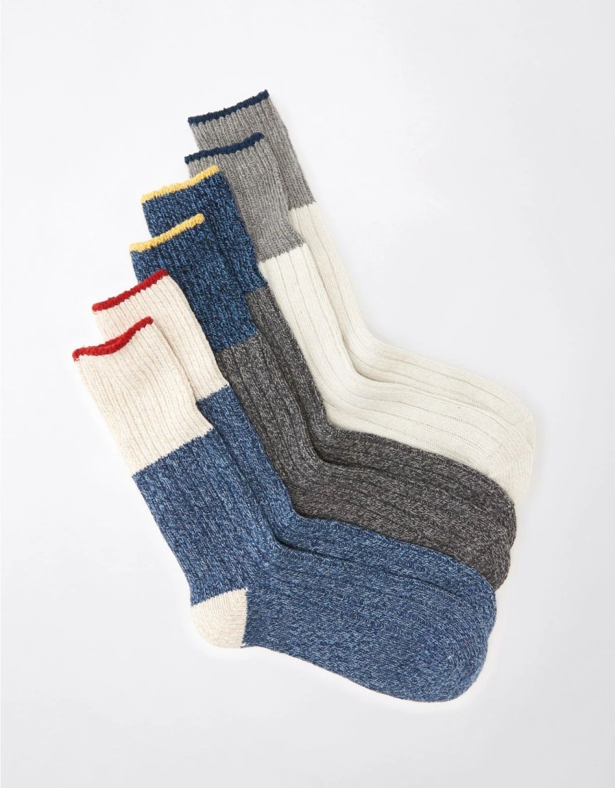 Accessories & Socks * | Ae Striped-Cuff Boot Sock 3-Pack