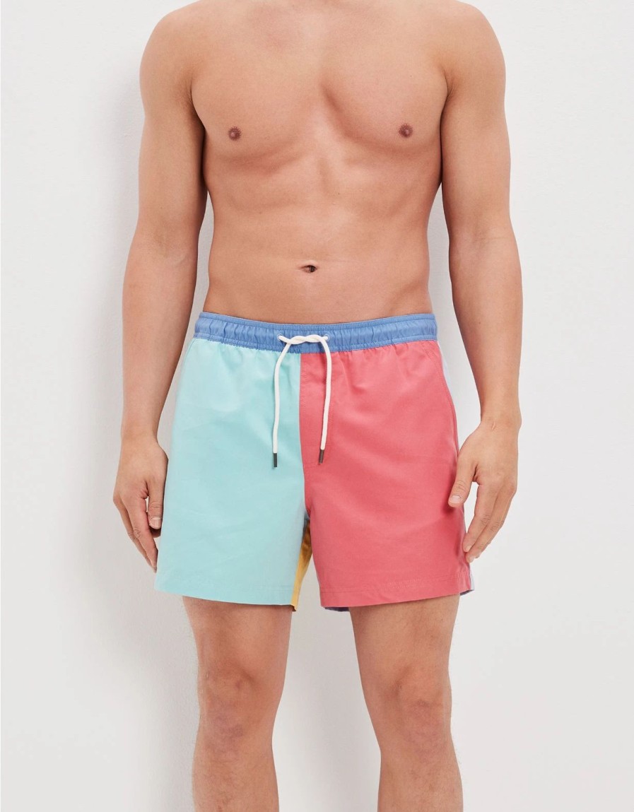 Bottoms * | Ae 5.5 Colorblock Swim Trunk