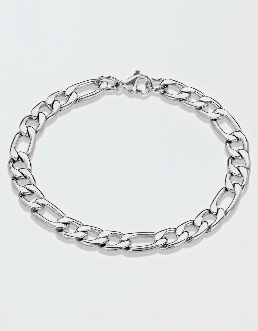 Accessories & Socks * | West Coast Jewelry Stainless Steel 8Mm Figaro Chain Bracelet