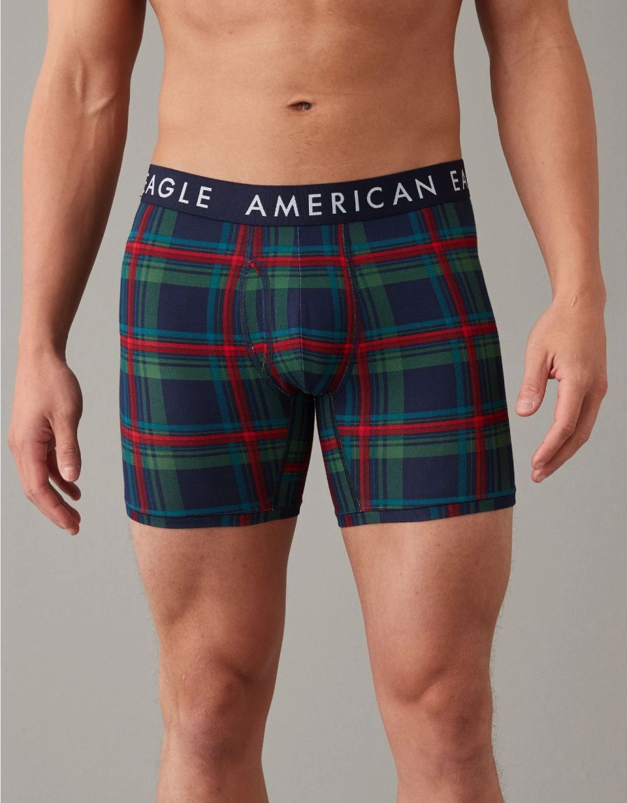 Underwear * | Aeo Plaid 6 Classic Boxer Brief