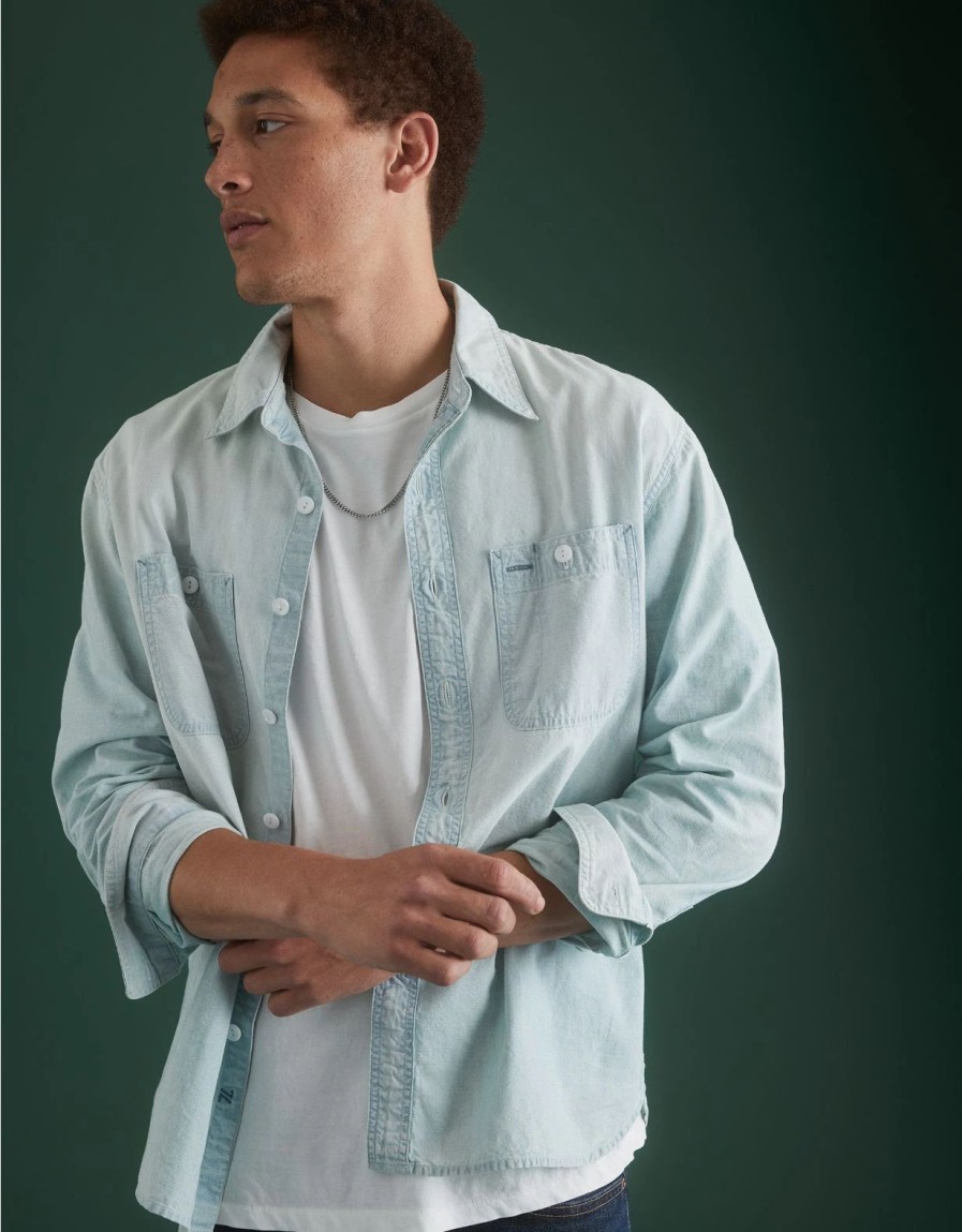 Tops * | Ae77 Premium Chambray Workshirt