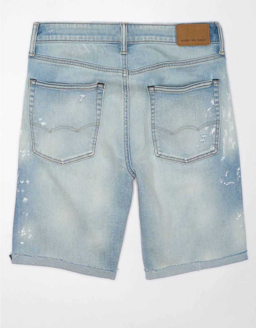 Bottoms * | Ae Airflex+ Ultrasoft 9 Patched Denim Short