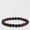 Accessories & Socks * | West Coast Jewelry Matte Onyx + Red Sandalwood Beaded Bracelet